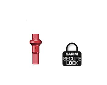 Sapim Alu Polyax 16 double square red secure lock